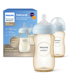 Philips Avent PPSU Natural Baby Bottles with Medium Flow Nipples Flow 3