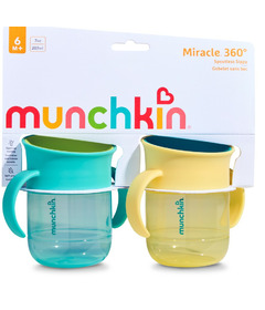 Munchkin Miracle 360 Degree Spoutless Sippy Blue & Yellow