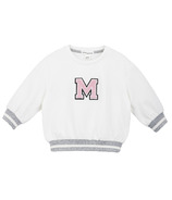 miles the label Baby Varsity M Rose Chenille Sweatshirt