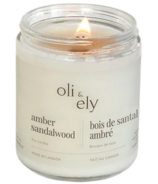 Oli & Ely Soy Candle Amber + Vanilla + Sandalwood