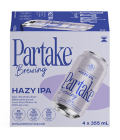 image of Partake Brewing Non-Alcoholic Beer Hazy IPA with sku:332096