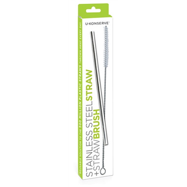 U-Konserve Stainless Steel Straw + Straw Brush Set U-Konserve Stainless Steel Straw + Straw Brush Set