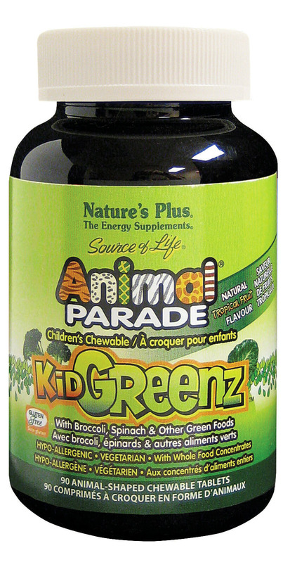 Animal Parade, Kid Greenz, Children's Chewable Green Food Supplement,  Tropical Fruit, 90 Animal-Shaped Tablets