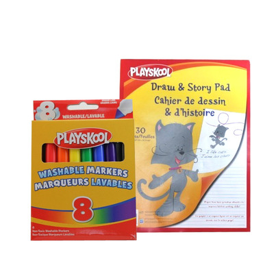 Buy Playskool Jumbo Markers & Get Playskool Draw & Story Pad Free