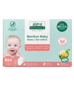 Aleva Naturals Bamboo Baby Sensitive Wipes Mega Pack