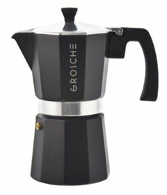 GROSCHE Milano Charcoal Stovetop Espresso Maker 6 Cup