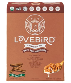 Lovebird Organic Grain-Free Cereal Cinnamon O's