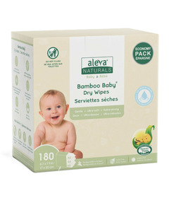 Aleva Naturals Bamboo Baby Dry Wipes Club Pack