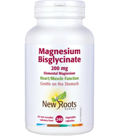 New Roots Herbal Magnesium Bisglycinate 200mg Elemental Magnesium