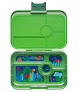 Yumbox Tapas 5 Compartment Jurassic Green with Jungle Tray