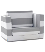 Huddle Junior Flip Couch Grey Stripes