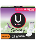 U by Kotex Security Ultra Thin Overnight Pads with Wings (serviettes de nuit ultra-minces avec ailes)