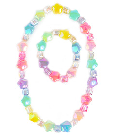 Great Pretenders Wish Upon a Rainbow Star Necklace & Bracelet Set