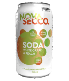 Novasecco White Grape & Peach Prebiotic Soda