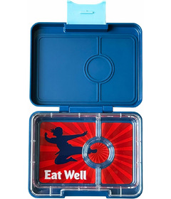 Yumbox Snack Size 3 Compartment Bento Box Ninja Blue Kung Fu
