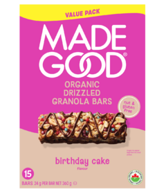 MadeGood Organic Chocolate Drizzled Granola Bars Birthday Cake Value Pack