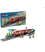 Ensemble de train LEGO City Downtown avec tramway et gare 