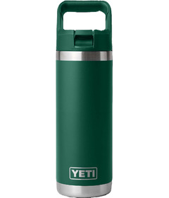 YETI Rambler Straw Bottle Black Forest Green