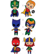PiCO The Little Super-Heroes Temporary Tattoos
