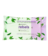 Rebels Refinery Green Tea Plant-Based Face & Body Wipes