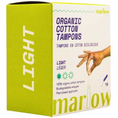 Organic Cotton Applicator Free Tampons