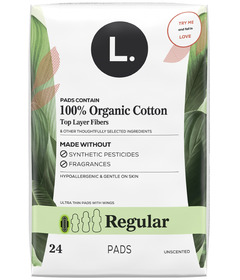 L. Ultra Thin Pads with Wings Regular