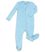 Silkberry Baby Bamboo Footed Sleeper with Zipper Sky