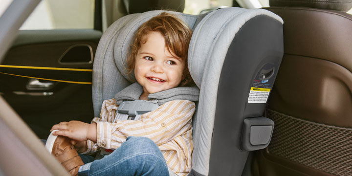 toddler in UPPAbaby Knox Convertible Car Seat