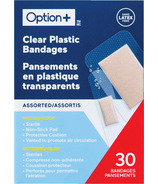Option + Bandages en plastique transparent assortis