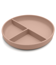 Nouka Silicone Divided Plate with Suction Soft Blush