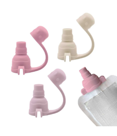 Baby Bliss Food Pouch No Spill Tops Dusty Rose, Dusty Pink & Almond