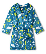 Peignoir en polaire pelucheux Hatley pour enfants, motif dinosaures fossiles