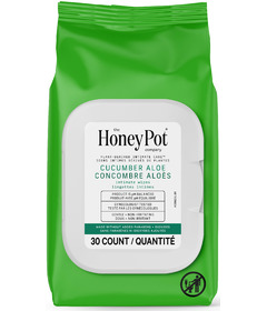 image of The Honey Pot Company Cucumber Aloe Intimate Wipes with sku:338468