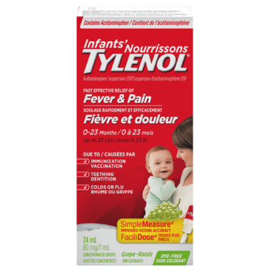 Tylenol Infants\' Fever & Pain Suspension Drops Grape Tylenol Infants\' Fever & Pain Suspension Drops Grape