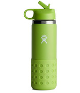 Hydro Flask Kids Wide Mouth Straw Lid And Boot Seagrass