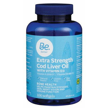 Be Better Extra Strength Cod Liver Oil with Vitamin D3 Be Better Extra Strength Cod Liver Oil with Vitamin D3