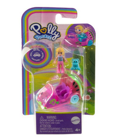 Polly Pocket Doll Vehicle + Blue Dog