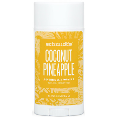 coconut pineapple deodorant sensitive skin schmidt naturals 92g