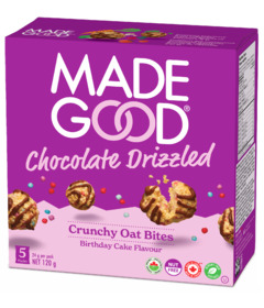 image of MadeGood Birthday Cake Chocolate Drizzled Crunchy Oat Bites  with sku:278769