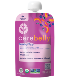 Cerebelly Organic Sweet Potato Banana Blueberry Smoothie