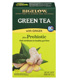 Bigelow Green Tea with Ginger Plus Probiotic 