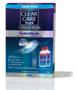 Clear Care Plus With Hydraglyde Contact Lens Solution Twin Pack 