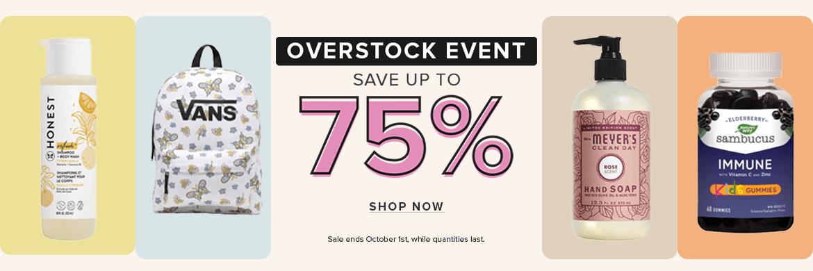 Save up to 75% on The Overstock Event 