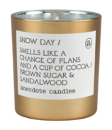 Anecdote Candles Snow Day Gold Tumbler Candle
