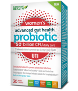Genuine Health Advanced Gut Health Probiotic Womens UTI 50 Billion CFU