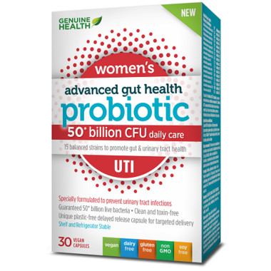 Genuine Health Advanced Gut Health Probiotic Womens UTI 50 Billion CFU Genuine Health Advanced Gut Health Probiotic Womens UTI 50 Billion CFU