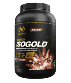PVL Gold Series ISOGOLD Whey Protein Isolate Shake Rocky Road Ice Cream