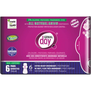 Buy Genial Day Postpartum Pads Extra Heavy at