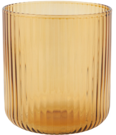Danica Heirloom Short Fluted Tumbler Amber
