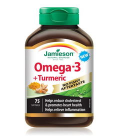 Jamieson Omega-3 + Turmeric No Fishy Aftertaste